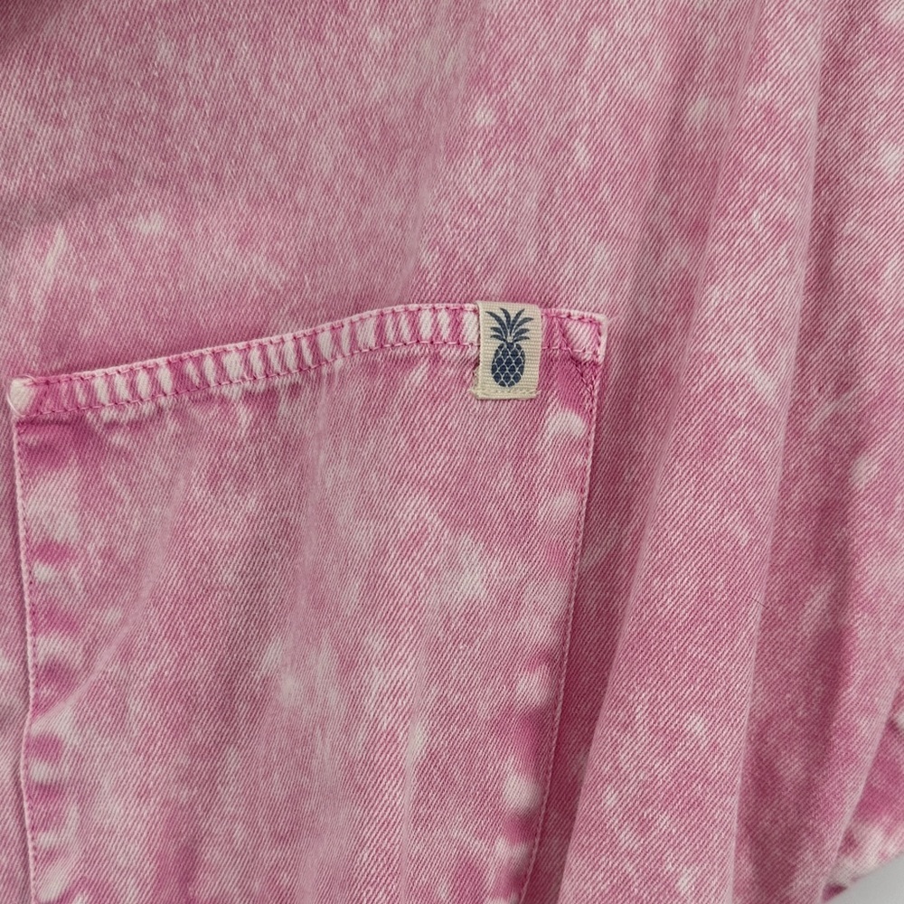 Simply Southern Barbie Retro Effortless Utility Light Pink Denim Jumpsuit SzS - Picture 4 of 11